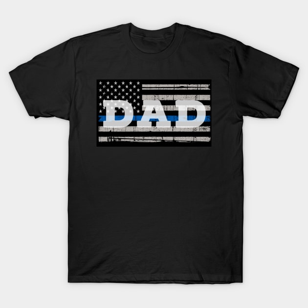 Thin Blue Line Dad T-Shirt by Ten20Designs